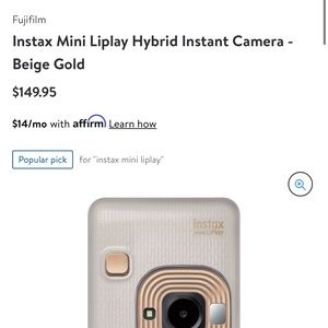 LOOKING FOR * Fujifilm instax Mini LiPlay
